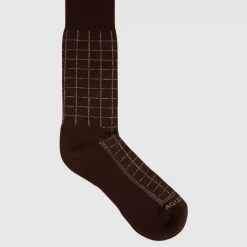 Windowpane Knit Blend Men's Sock